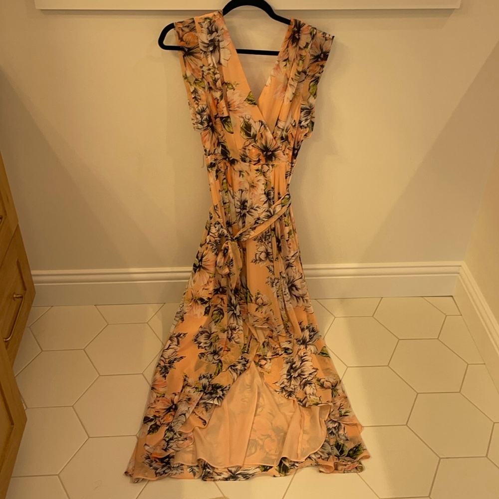 Eliza J floral high/low dress